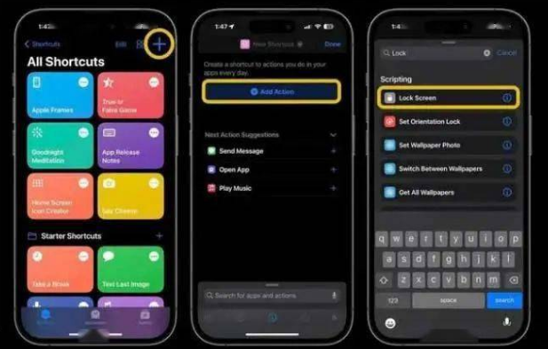 阿瓦提苹果14锁屏维修店分享iPhone14升级iOS16.4后如何创建锁屏快捷方式 